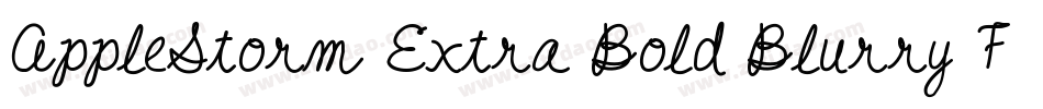 AppleStorm Extra Bold Blurry Fax字体转换